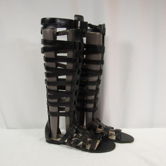 Sam Edelman Shoes - Sam Edelman Bryant Black Tall Gladiator Sandals 6